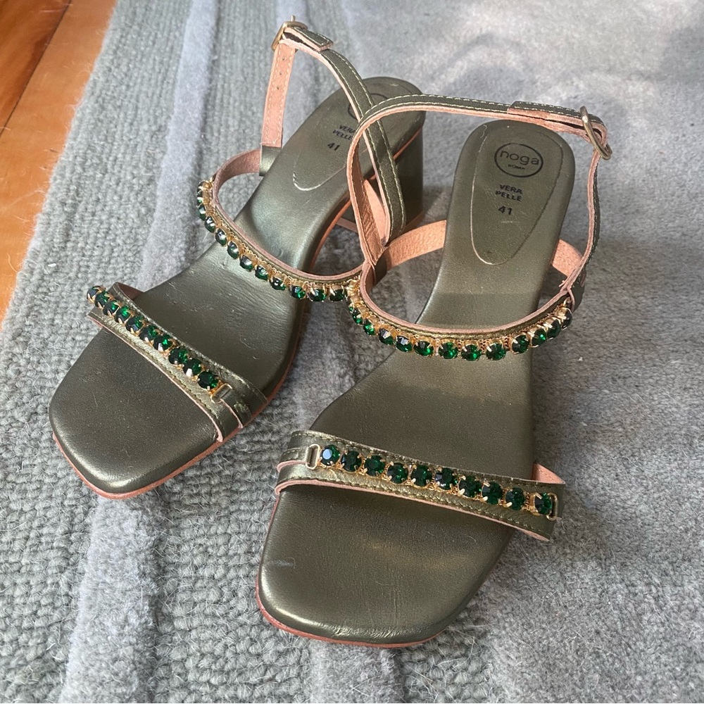 Italian green heels